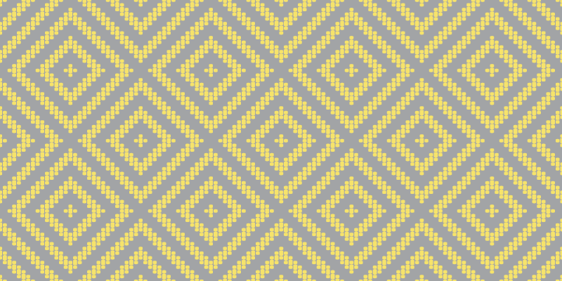 Yellow and gray square pattern geometric vinyl carpet - TenStickers