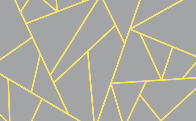 Modern yellow and gray geometric vinyl carpet - TenStickers