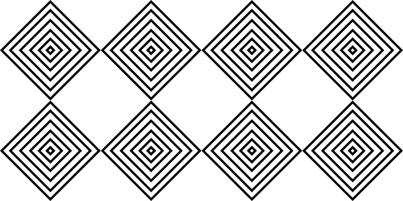 Concentric squares geometric vinyl carpet - TenStickers