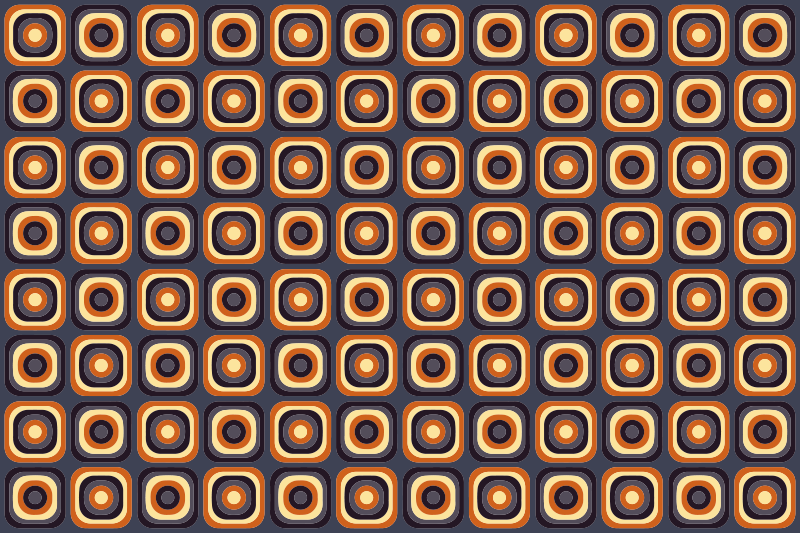 Retro circle pattern living room vinyl carpet - TenStickers