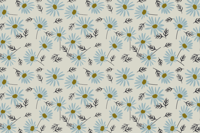 Floral Freshness living room vinyl carpet - TenStickers