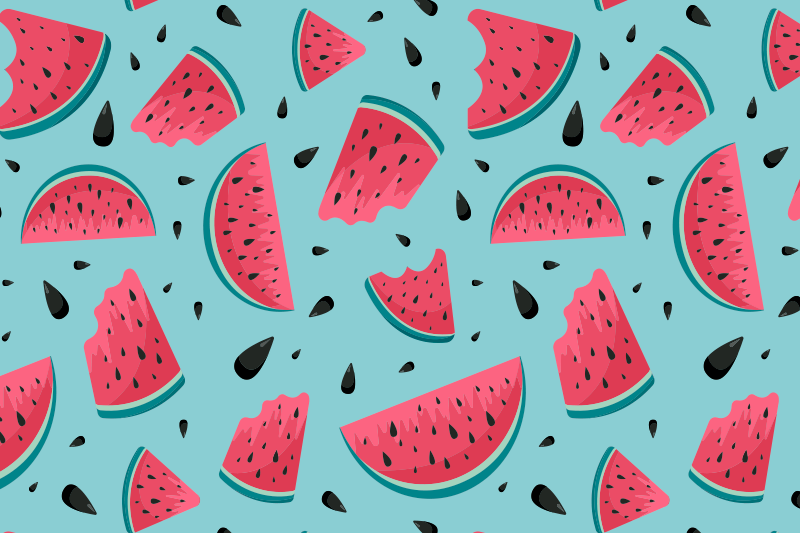 Watermelon slice motif kitchen vinyl carpet - TenStickers