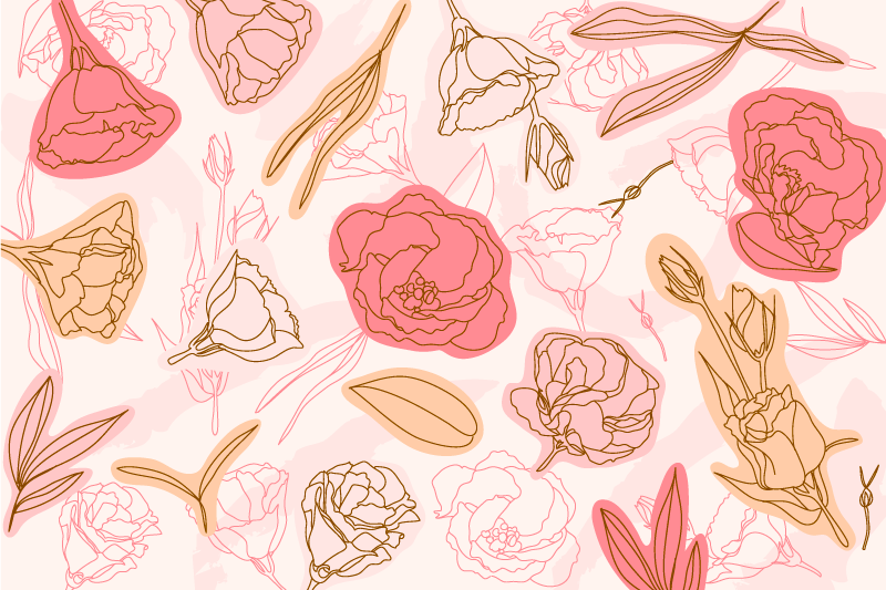 Sophisticated Botanical Element bathroom vinyl carpet - TenStickers