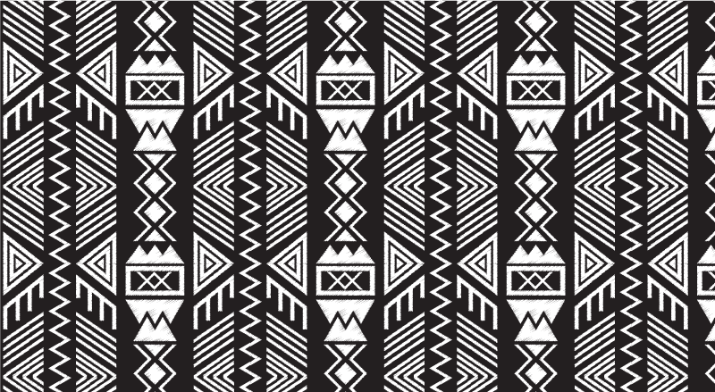 Tribal grey pattern bathroom vinyl carpet - TenStickers