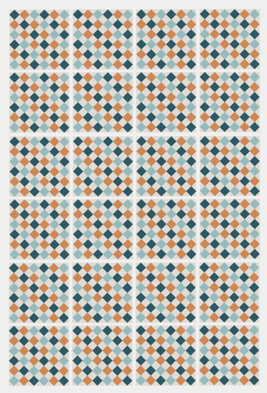 Abstract geometric tiles bathroom vinyl carpet - TenStickers