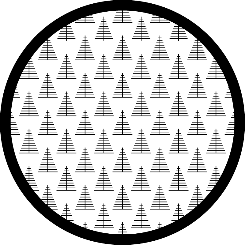 Nordic vinyl carpet geometric gray trees - TenStickers