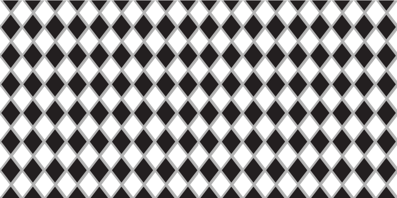 Diamond checker pattern kitchen vinyl carpet - TenStickers