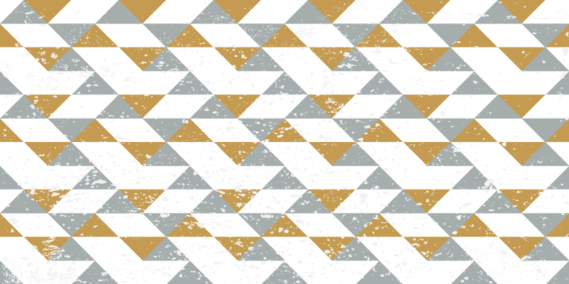 Kitchen geometrical grunge kitchen floor tiles - TenStickers