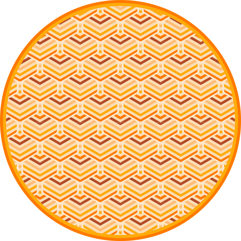 Warm honeycomb vintage vinyl carpet - TenStickers