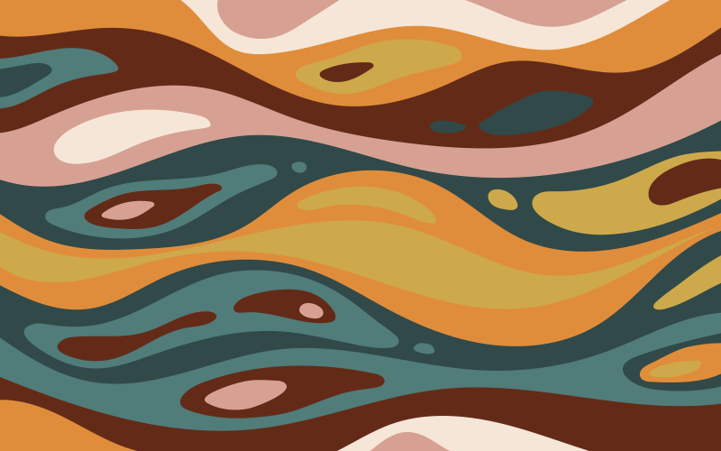 Undulating Earth Hues minimalist vinyl carpet - TenStickers
