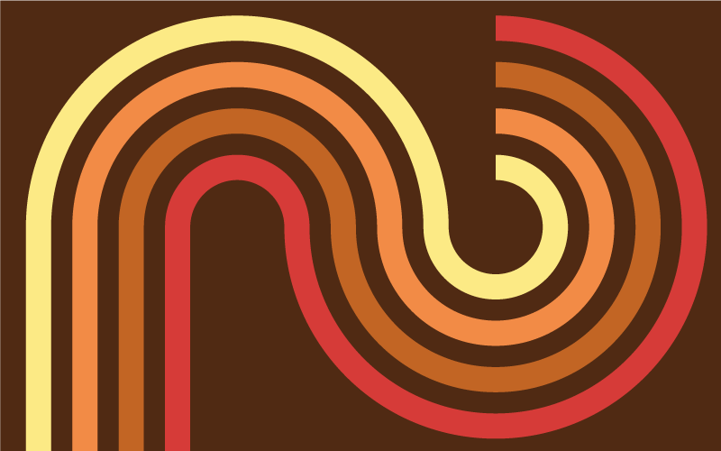 Retro stripes vintage vinyl carpet - TenStickers