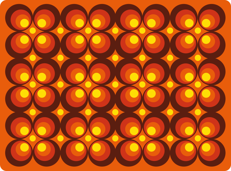 Retro Circular Patterns texture vinyl carpet - TenStickers