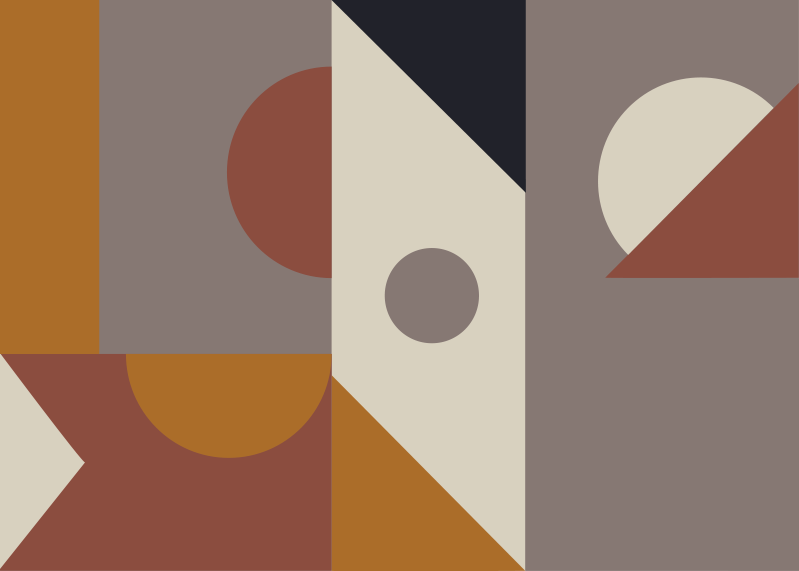 Abstract Geometric Forms modern vinyl carpet - TenStickers