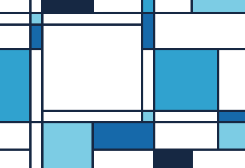 Blue geometric motif modern vinyl carpet - TenStickers