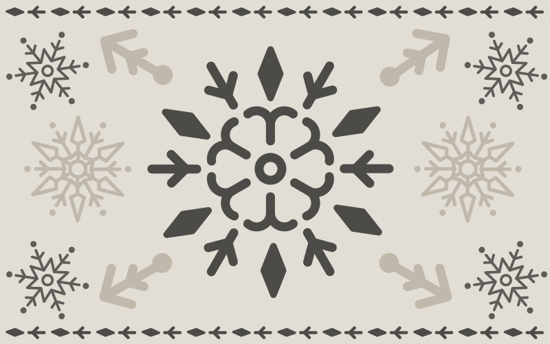 Geometric snowflake pattern Christmas vinyl carpet - TenStickers