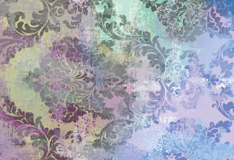 Bohemian artistic design floral vinyl carpet - TenStickers