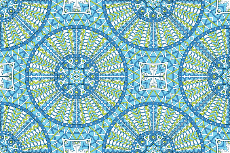 Stylish Geometric Patterns mandala vinyl carpet - TenStickers