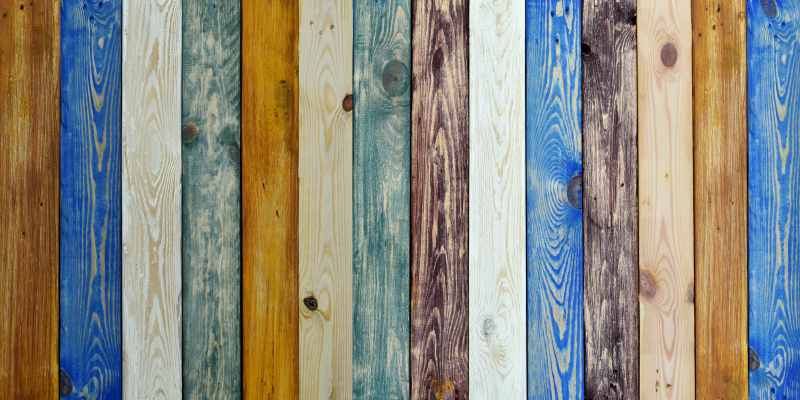 Colorful Planks wood effect vinyl carpet - TenStickers