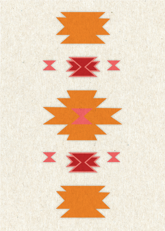 Tribal simple motif ethnic vinyl carpet - TenStickers