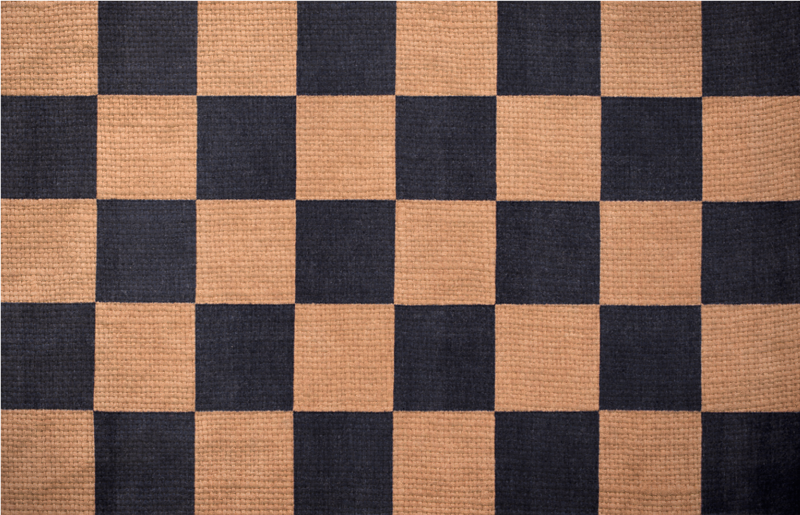 Brown checkered living room vinyl carpet - TenStickers