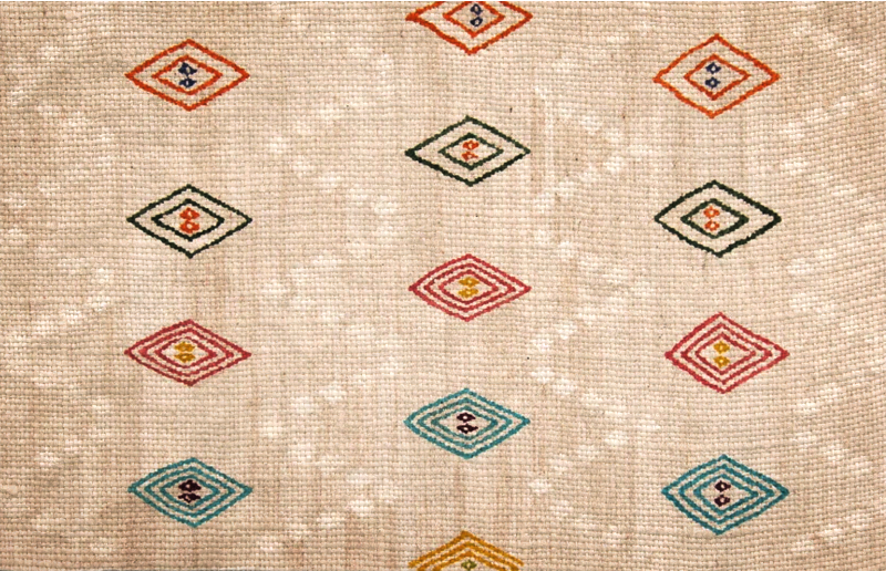 Vibrant Diamond Motif tile vinyl carpet - TenStickers