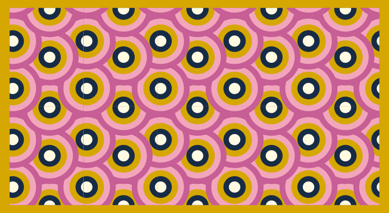 Circular Color Fusion geometric vinyl carpet - TenStickers