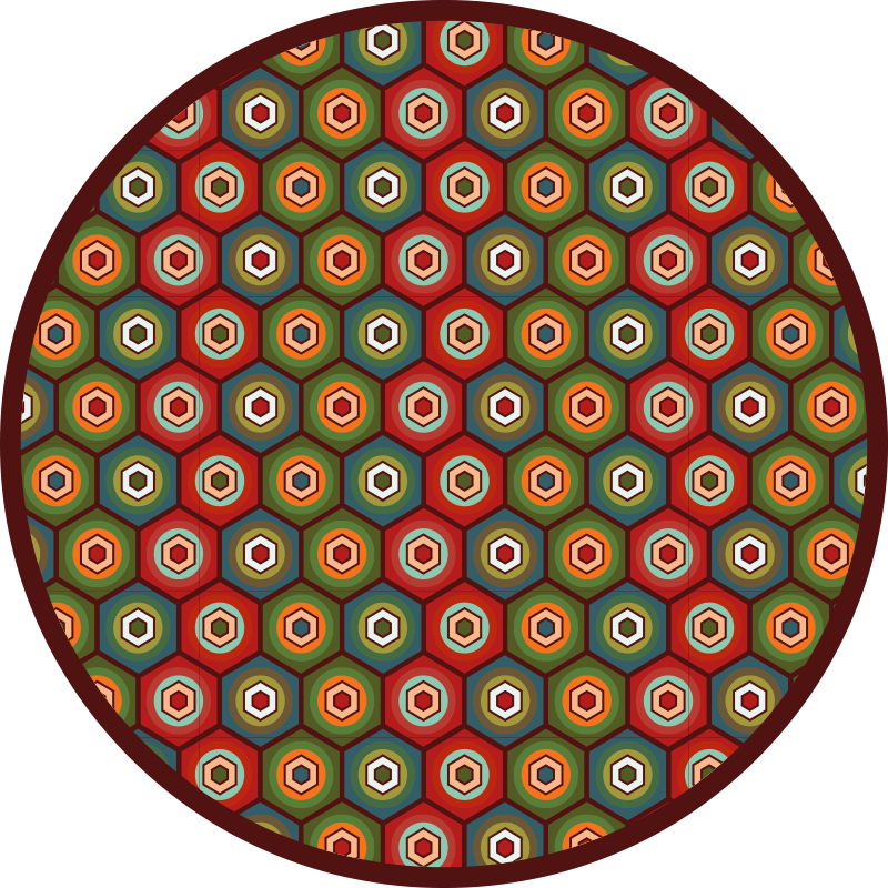 HEXAGONAL COLOR PATTERN geometric vinyl carpet - TenStickers