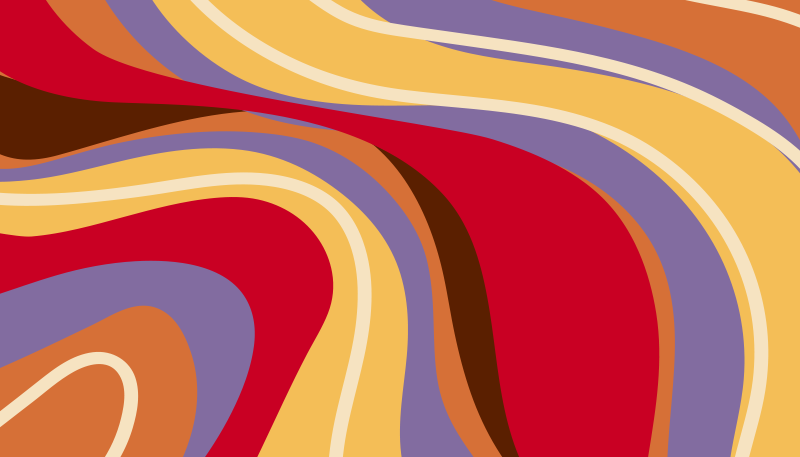 Vibrant Color Waves modern vinyl carpet - TenStickers