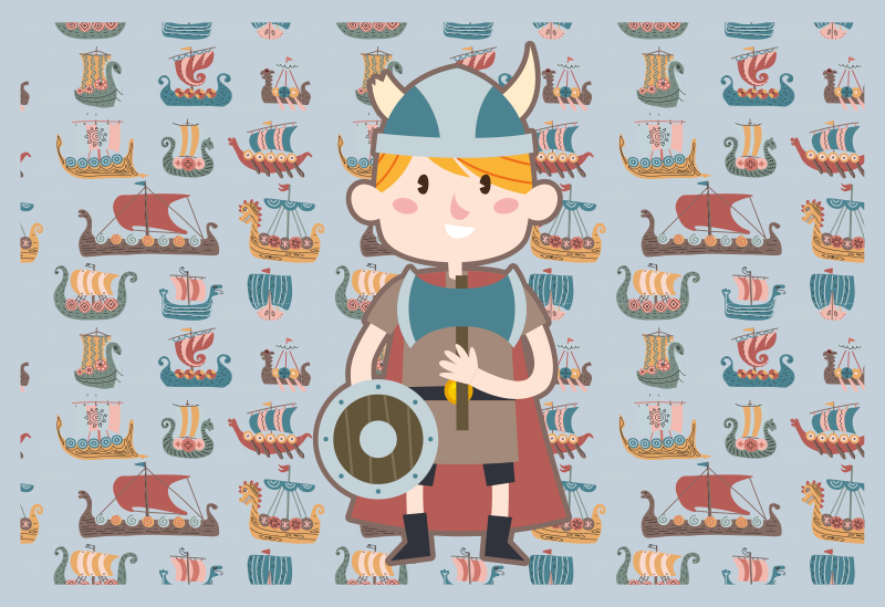 Viking adventures kids vinyl carpet - TenStickers