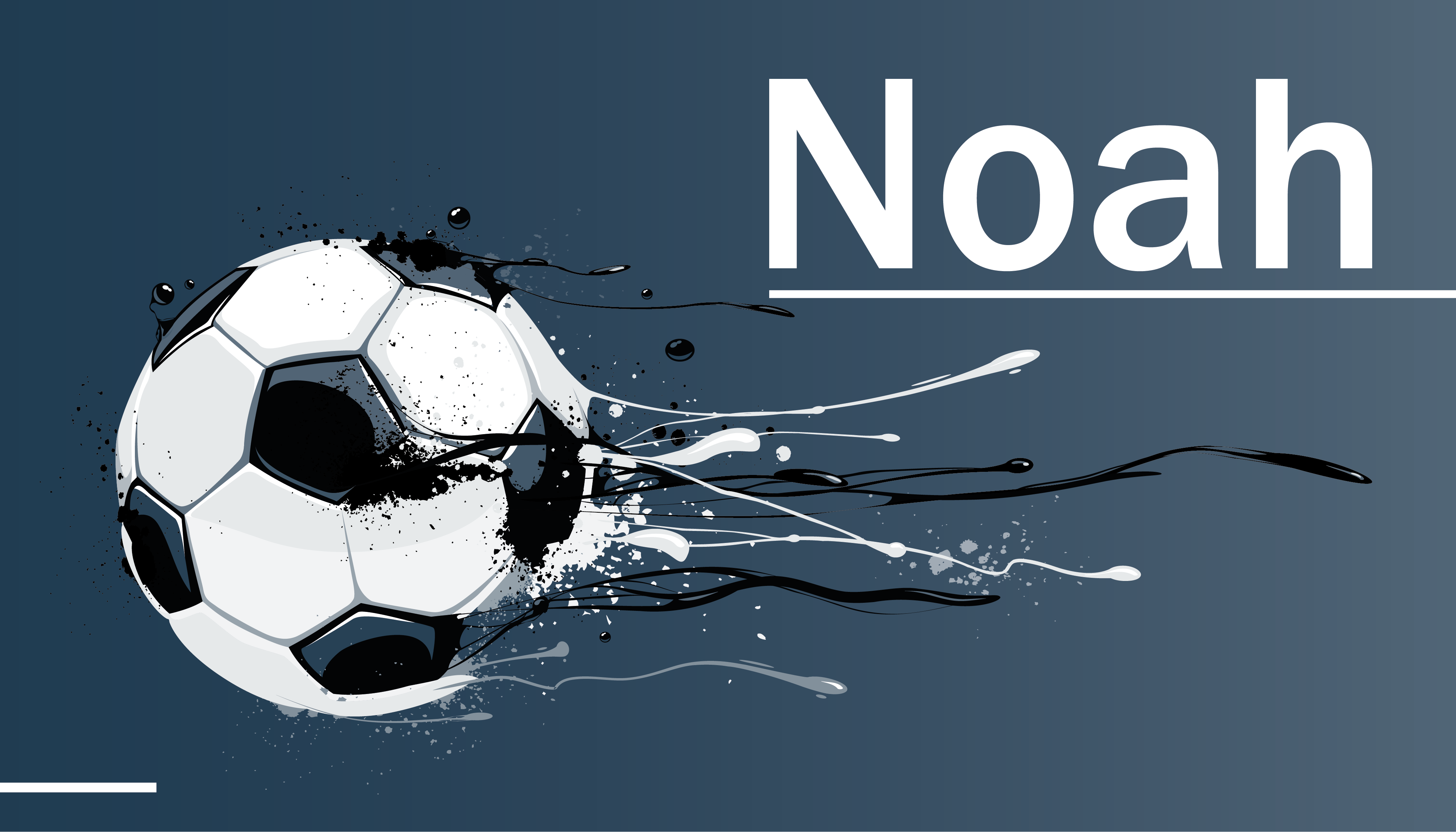 Soccer action with name teen vinyl carpet - TenStickers