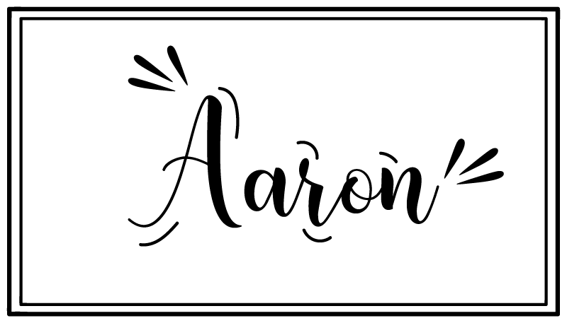 Minimalistic custom name bedroom vinyl carpet - TenStickers