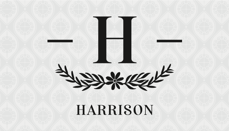 Custom family initial with bay entrance hall vinyl carpet - TenStickers