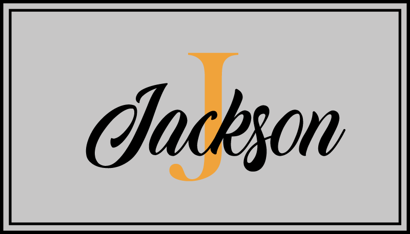 Name and initial display custom vinyl carpet - TenStickers