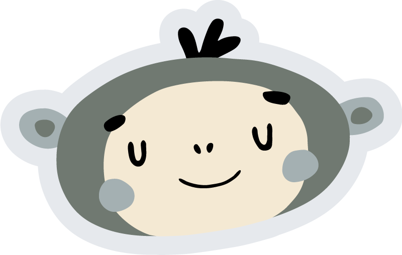 Nordic monkey face nursery vinyl carpet - TenStickers