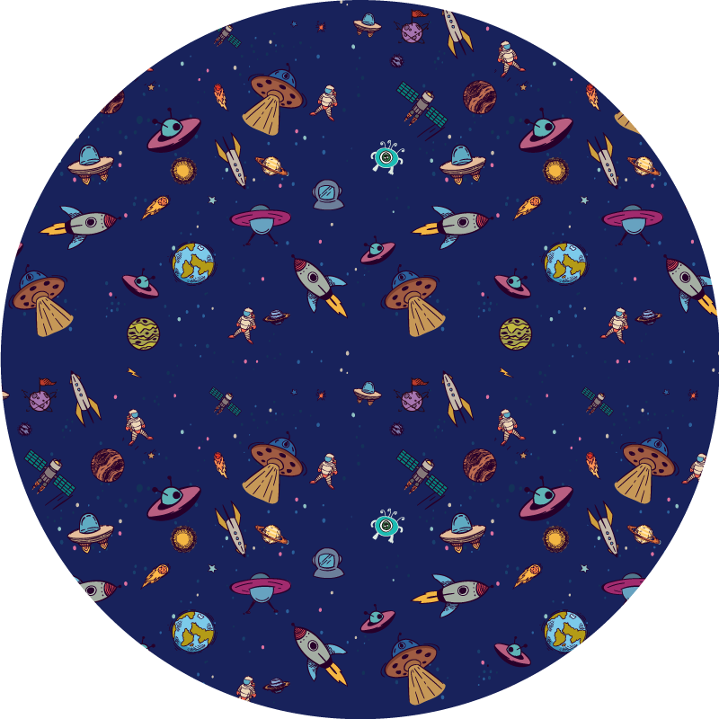 Cosmic expedition concept kids vinyl carpet - TenStickers