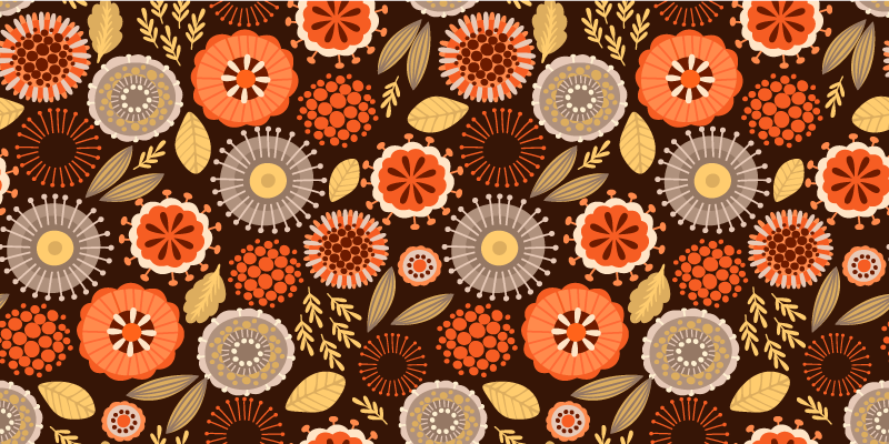 Colorful Floral Arrangement kitchen vinyl carpet - TenStickers