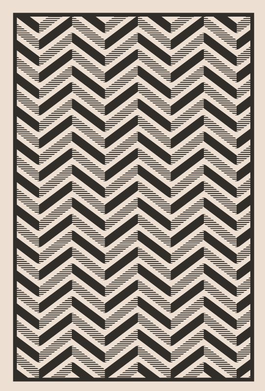 Classic chevron motif geometric vinyl carpet - TenStickers