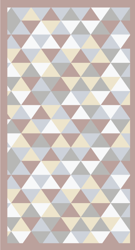 Triangular Color Palette geometric vinyl carpet - TenStickers