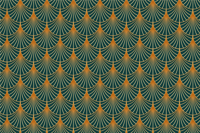 Green arches vintage vinyl carpet - TenStickers