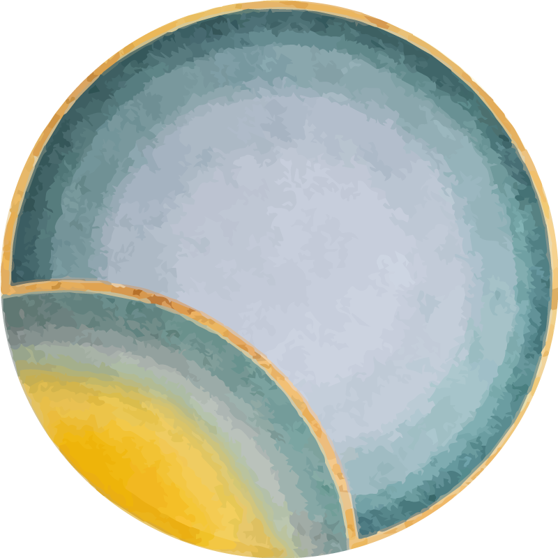 Abstract Circular Form minimalist vinyl carpet - TenStickers