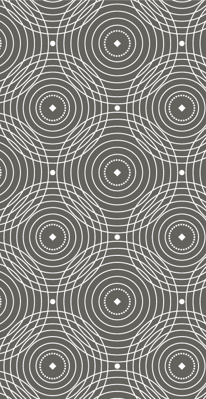 Circular Patterned Stripes geometric vinyl carpet - TenStickers