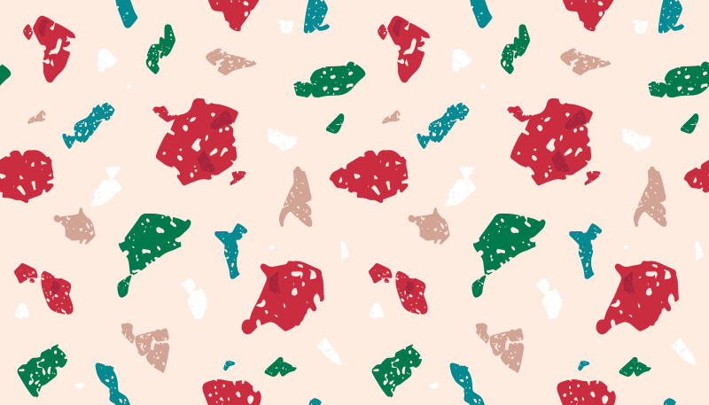 Colorful terrazzo design vinyl rug - TenStickers