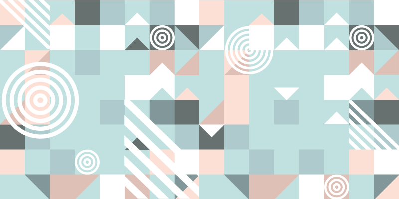 Abstract Motif geometric vinyl carpet - TenStickers