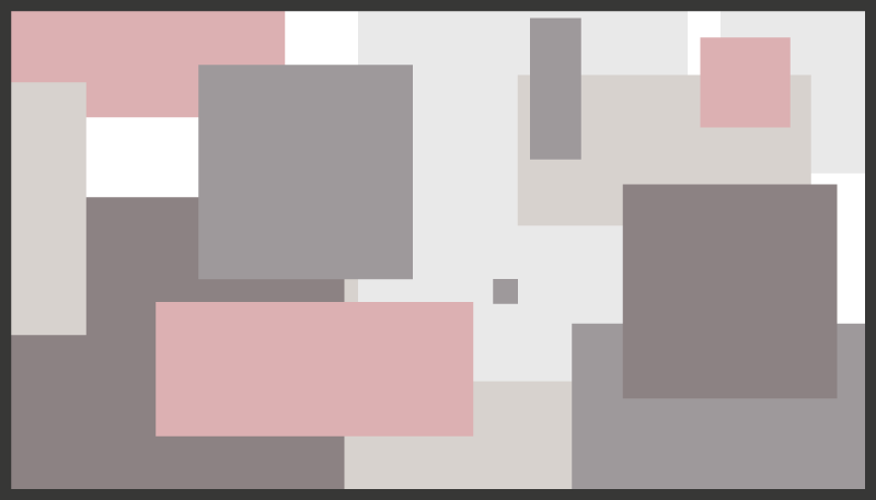 Abstract square composition living room vinyl carpet - TenStickers