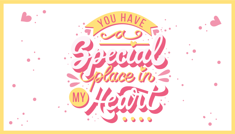 Special place in heart custom vinyl carpet - TenStickers