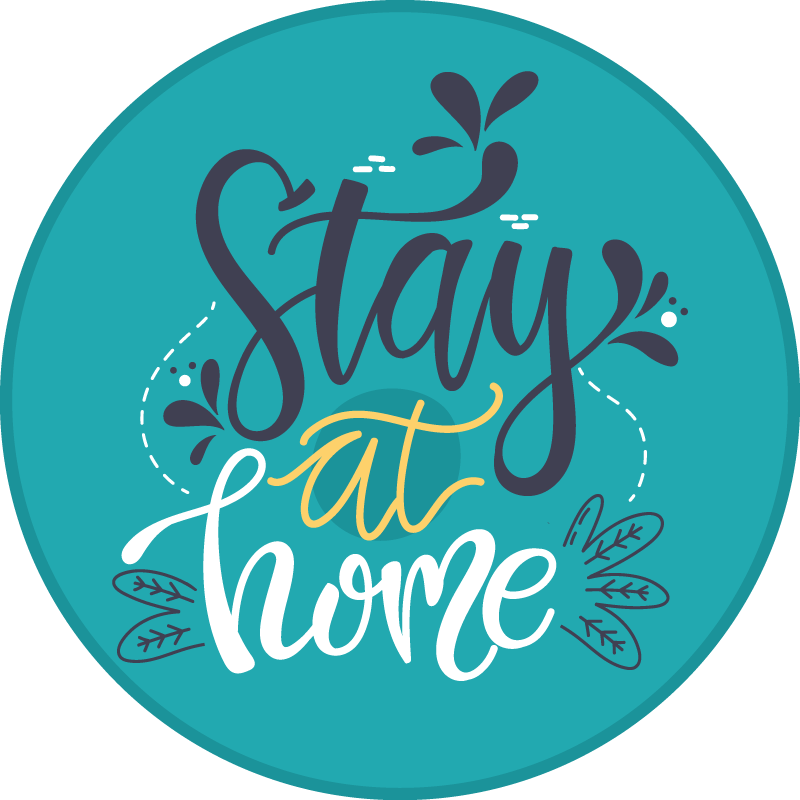 Stay At Home custom vinyl carpet - TenStickers