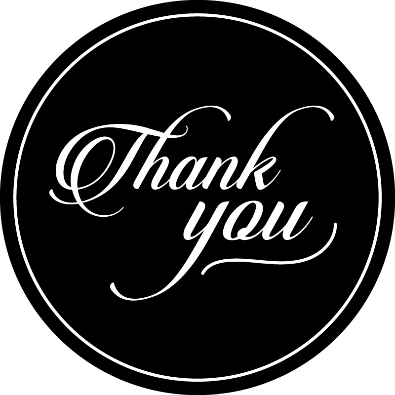 Thank You Note custom vinyl carpet - TenStickers