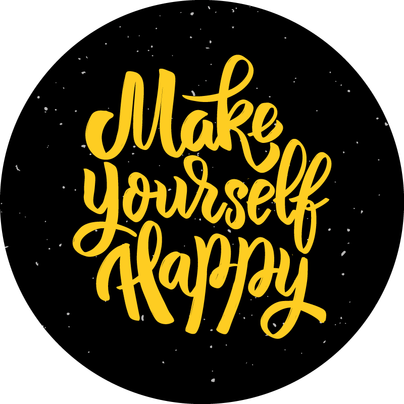 Make yourself happy custom vinyl carpet - TenStickers