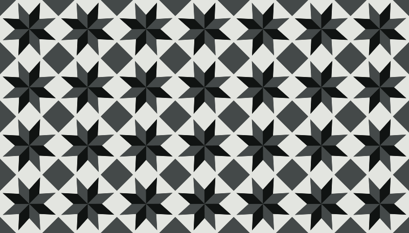 Black stars motif  kitchen vinyl carpet - TenStickers