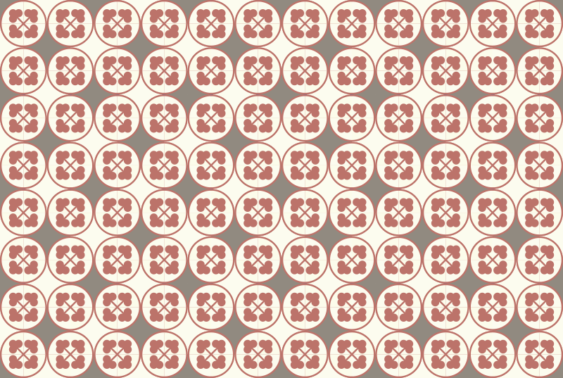 Circular Pattern Tiles marble vinyl carpet - TenStickers